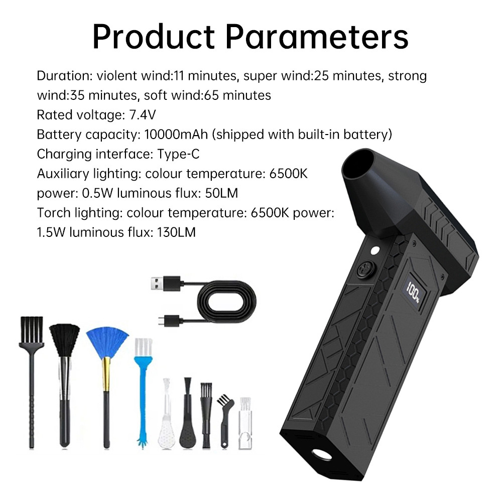 DIYMORE 180000 RPM Mini Air Blower | Handheld Turbo Jet Fan | Brushless ...