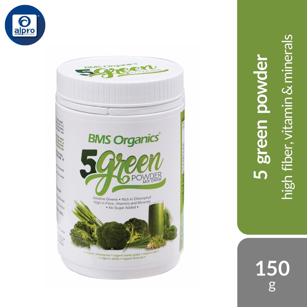 BMS Organics Organic 5 Green Powder 150g | Shopee Malaysia