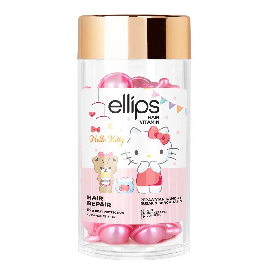 ELLIPS Hair Vitamin Sanrio Hello Kitty Pro-K Hair Repair 30's | Shopee ...
