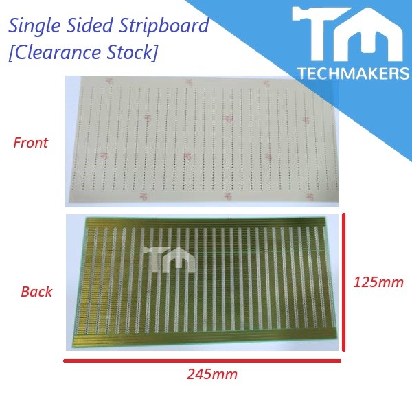 [CLEARANCE] 1Pc Stripboard PCB Single-Side Circuit Perf Board 254mm x 125mm Project Board