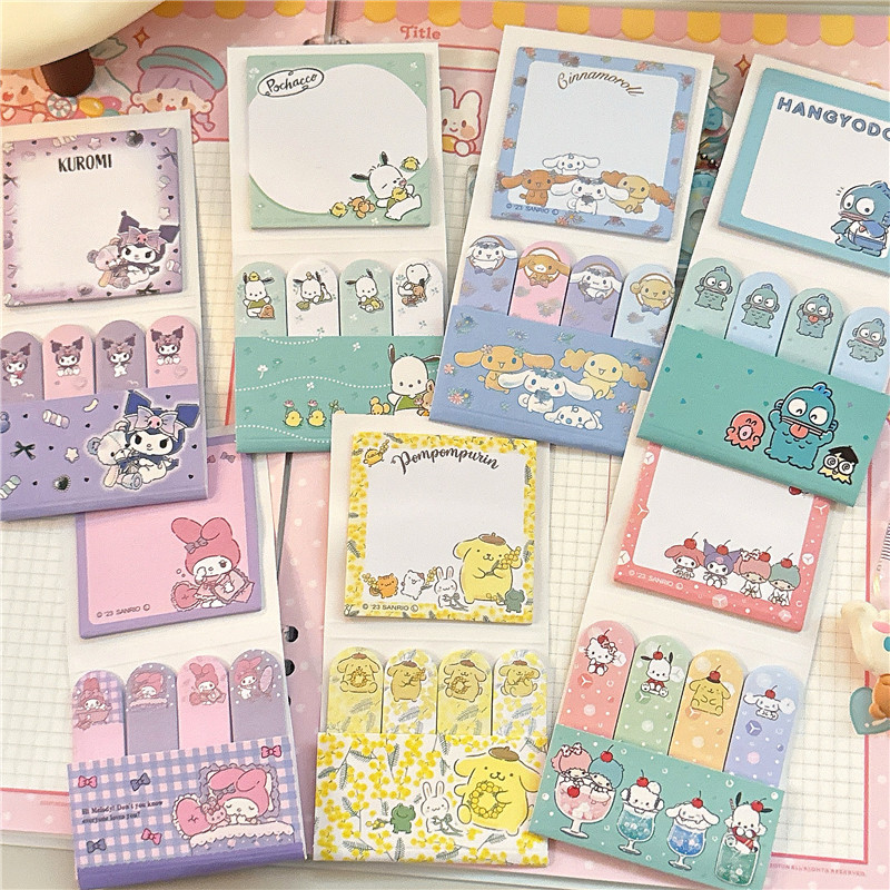 75pcs/set Sanrio Sticky Notes Index Stickers Memo Note Bookmark ...