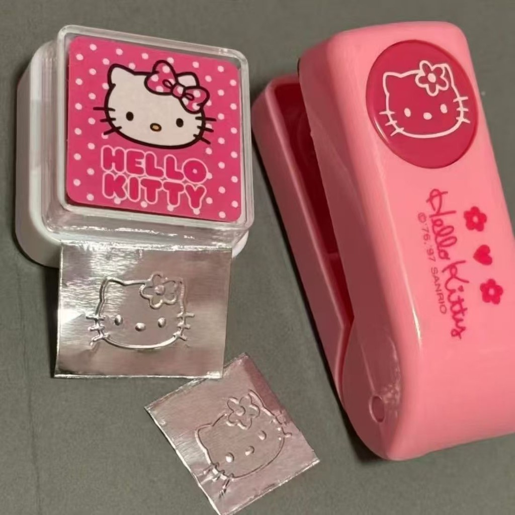 Hello Kitty Sticker Embosser Cute Cartoon Kitten Diary Scrapbook ...