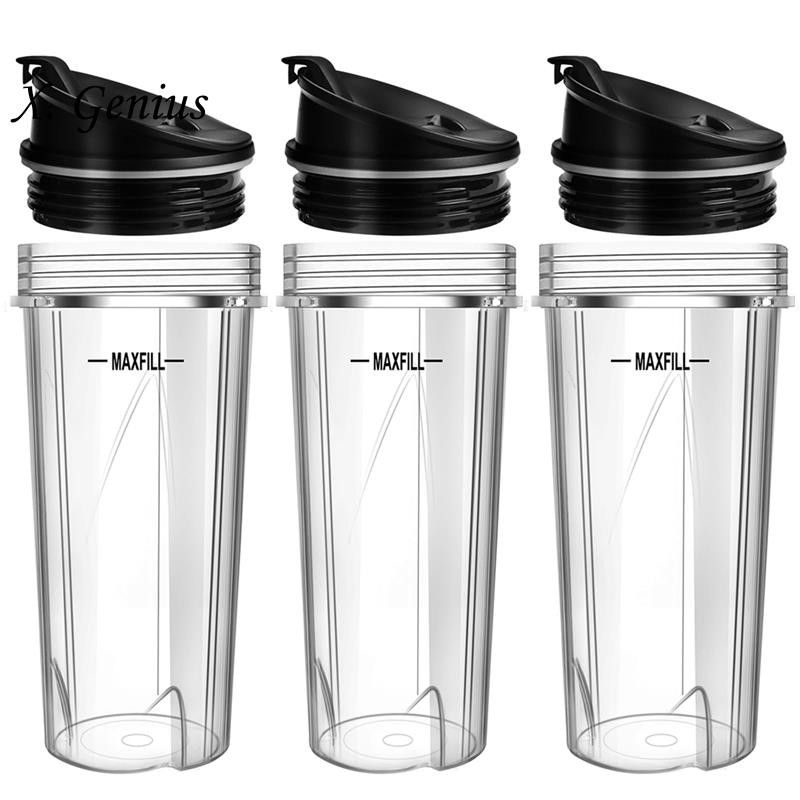 Blender Replacement Parts for Ninja, 3 Pack 16oz Ninja Blender Cups