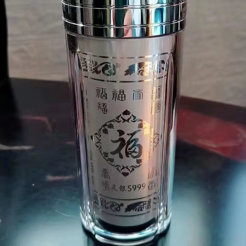 银水杯999纯银正品足银雪花银手工熟银内胆银杯子食用银999纯银Silver