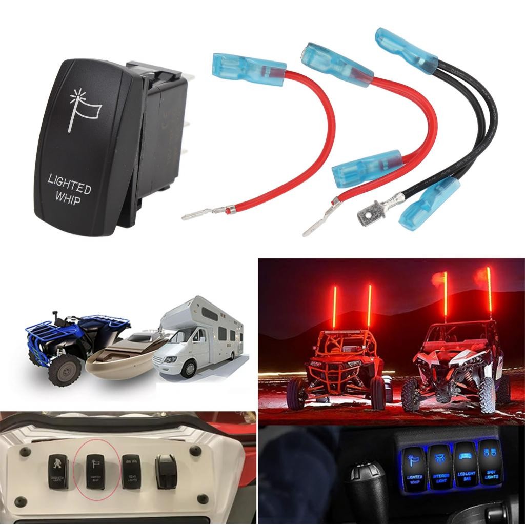 Sinhopsa LED Rocker Switch 5 Pin On Off Flexible 5PIN with Wiring ...