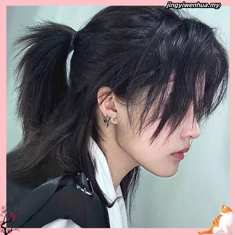 Y25 [Japanese Wig] Human Hair Washable Wolftail Fake Head Male Kimura ...