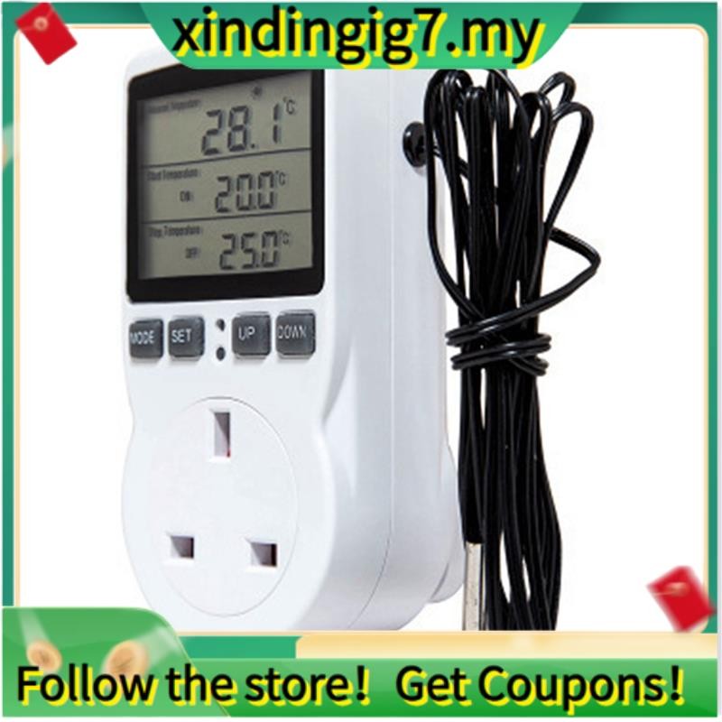 【IN STOCK】Digital Temperature Controller Thermostat Outlet Socket Plug ...