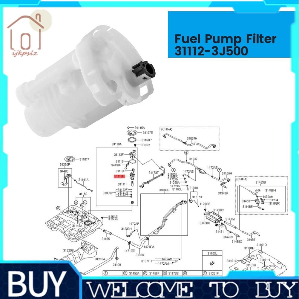 Car Fuel Pump Filter 31112-3J500 for Hyundai Veracruz 2007-2013 Fuel ...