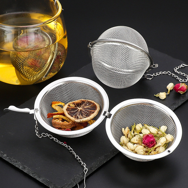 SUM Stainless Tea Infuser Sphere Locking Spice Tea Ball Strainer ...