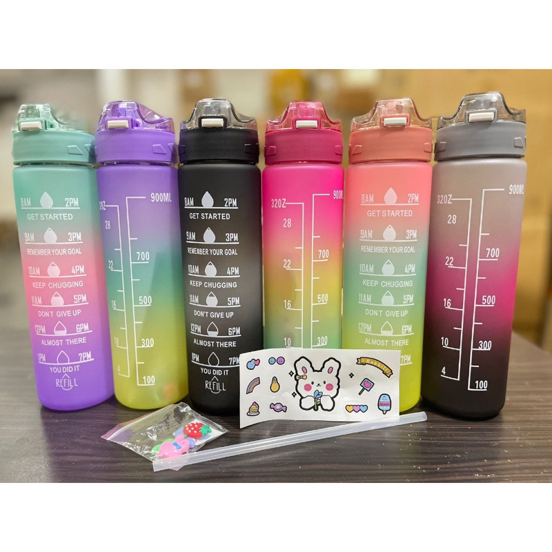 (acc ptk) Viral 1 Liter drinking bottle / 1 Liter time bottle / Viral ...