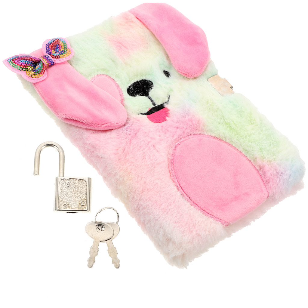 Refillable A4 Lockable Diary Plush Notebook For Journal Travel Writing ...
