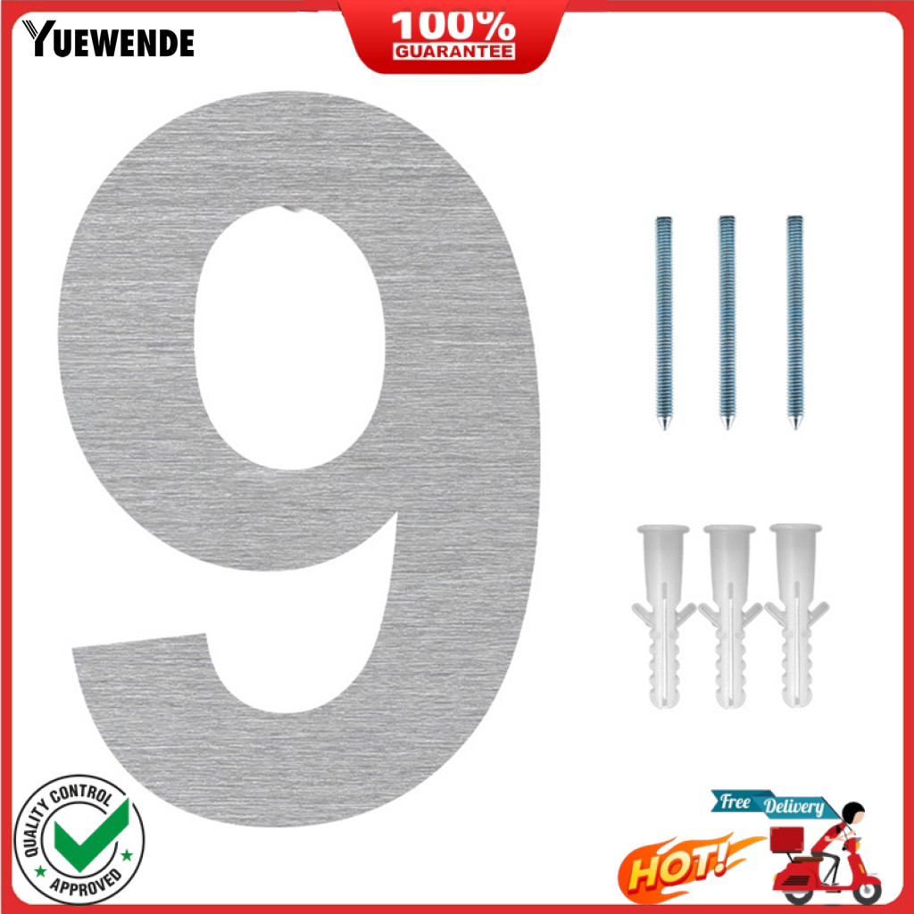 Numéros De Maison En Acier Inox Brossé Vissés - Hauteur 10 Cm, Tous Chiffres De 1 à 9999 - Look Moderne