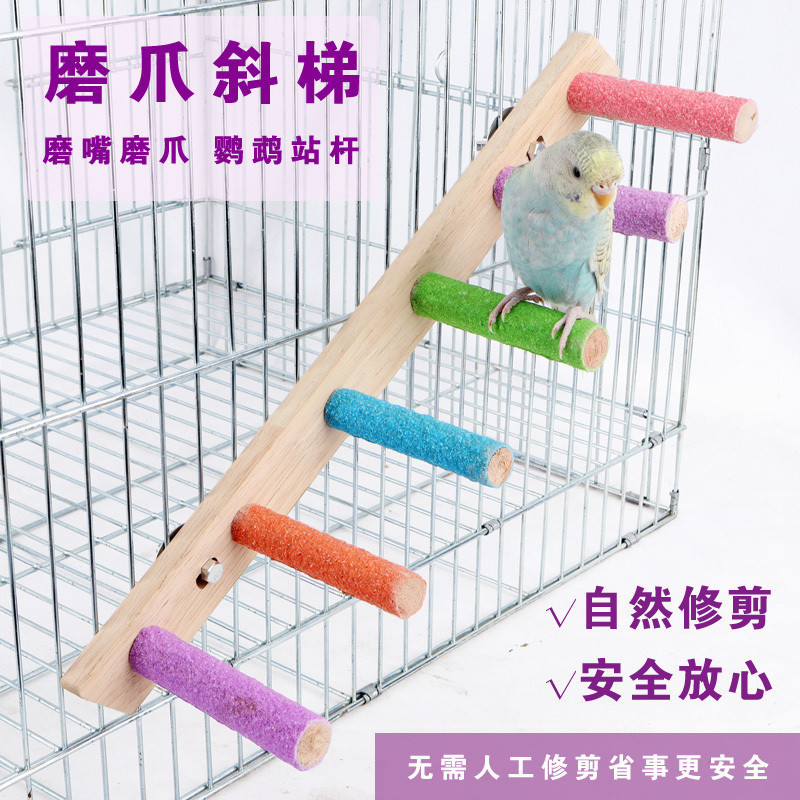 Gallery Detail: Tiger Skin Parrot Toys Climbing Rope Ladder The Wooden Ladder