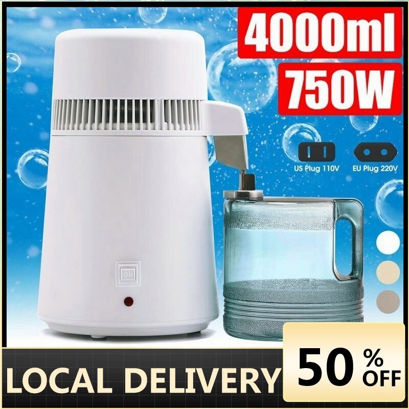 750W 4L Water Distiller Machine Household Distilled Pure Water Machine ...