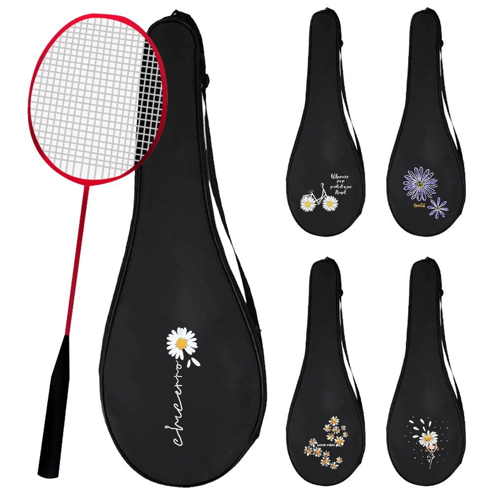 Dust-proof badminton racket storage bag Accommodates two rackets Easy ...