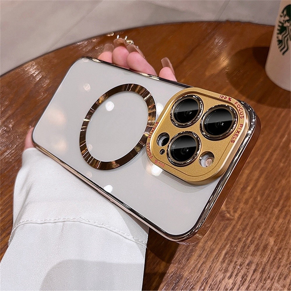 High quality HD PC transparent magnetic phone case for iPhone 16 12 13 ...