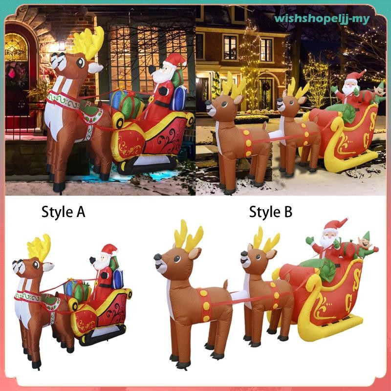 Amagogo Christmas Inflatable Funny Lighted Inflatable Santa Claus on ...