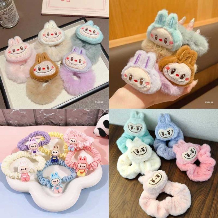 Labubu Hair Rope Women Hair Accessories Girls Cute Headbands Cartoon ...
