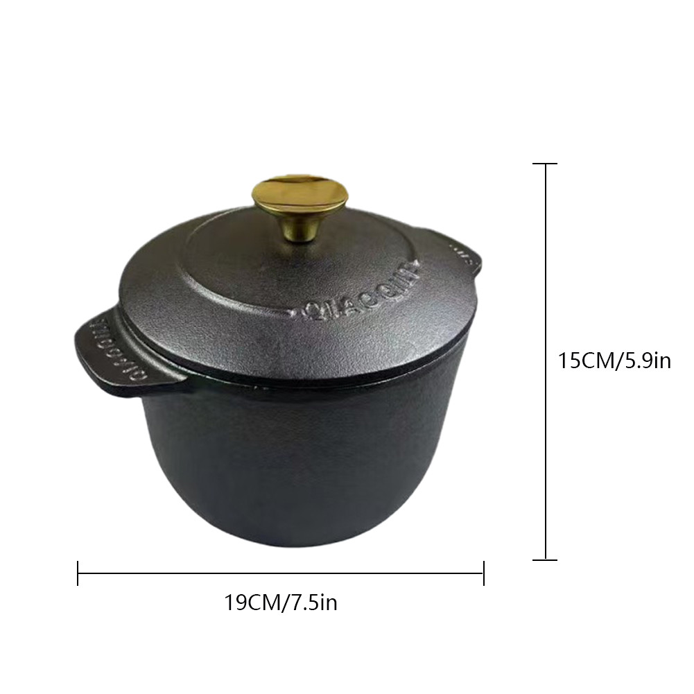 Cast Iron Rice Cooker Deepened Rice Pot Dutch Oven Rice Casserole for ...