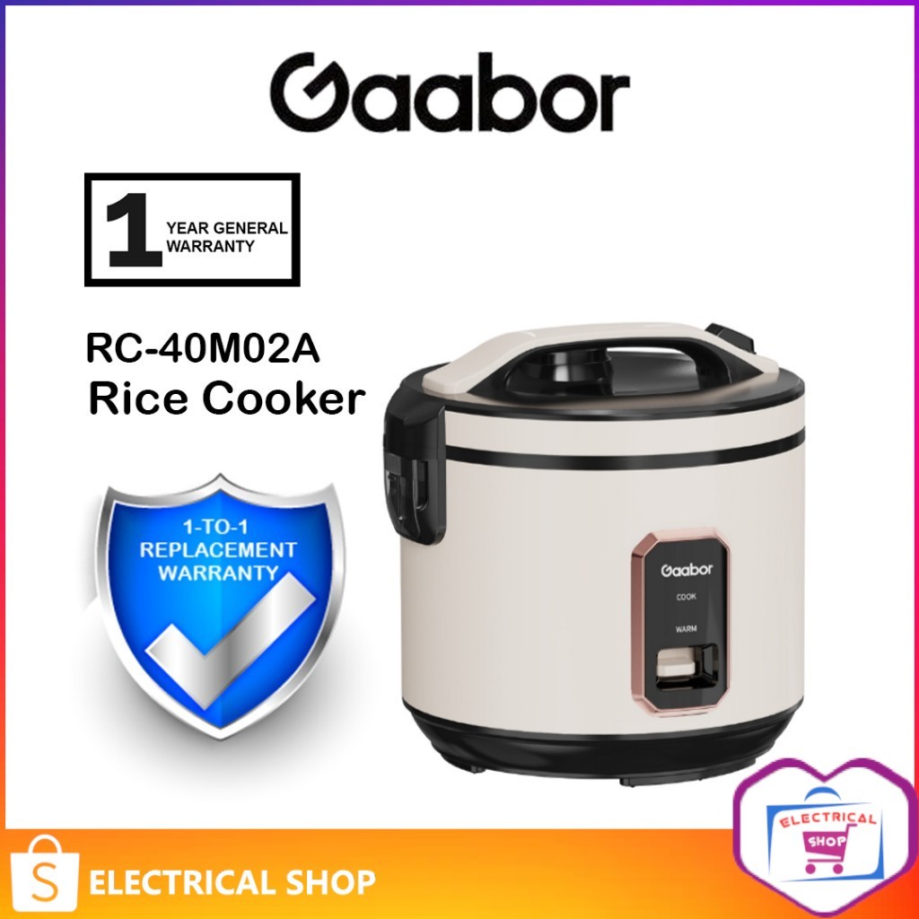 GAABOR 1.8L Rice Cooker RC-40M02A / RC40M02A / Elba 2.8L Jar Rice ...