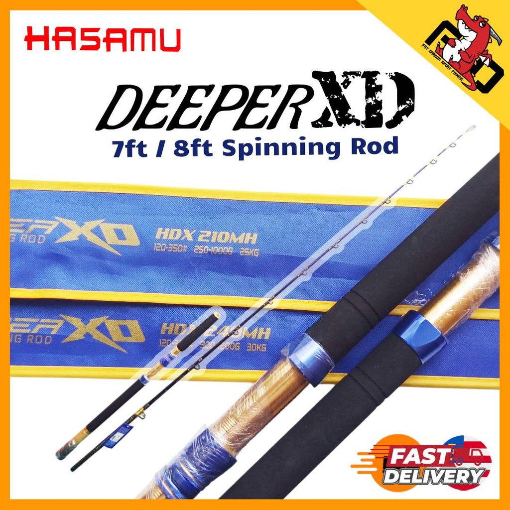 Hasamu DEEPER XD spinning rod butt joint 210MH / 240MH | Shopee Malaysia
