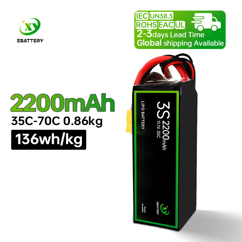EBateri 2200mAh 3S4S6S 50C70C120C Kereta RC Bot RC Pesawat RC FPV Drone ...