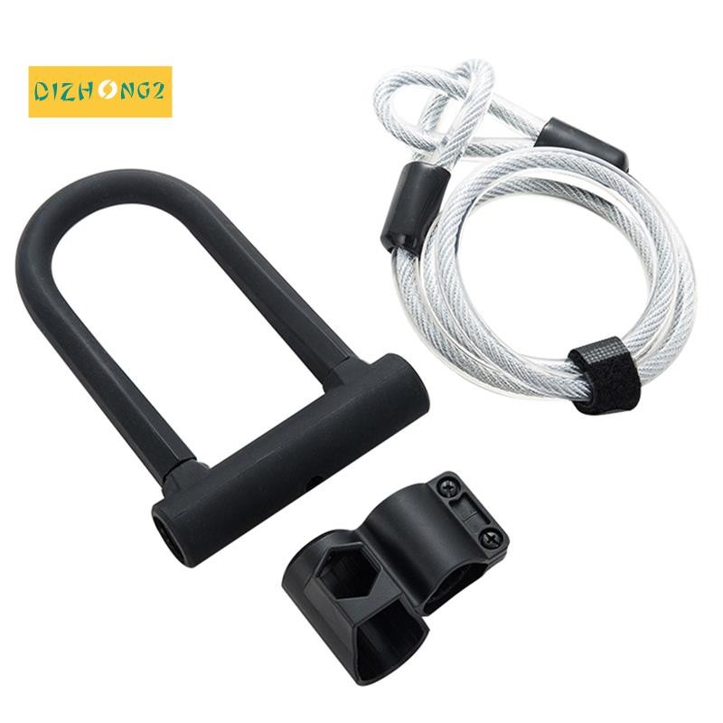 Bicycle U Lock Steel Safety AntiTheft MTB Road Bike Cable ULock Set