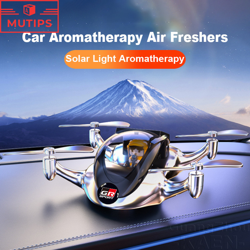 Toyota Car Air Freshener Helicopter Solar Aromatherapy Perfume Rotating ...