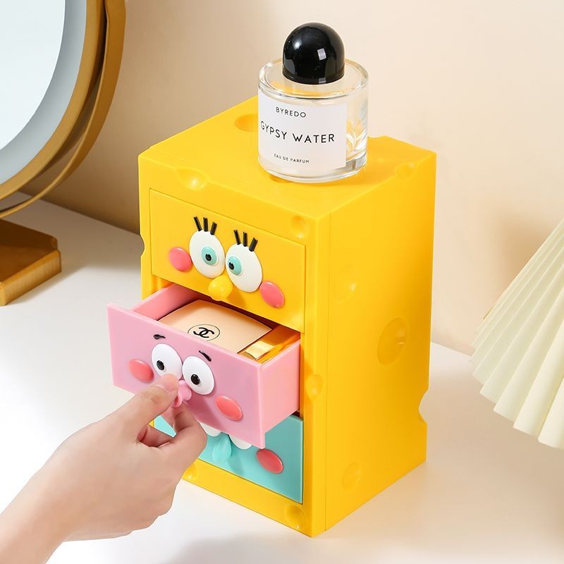 Large SpongeBob SquarePants Drawer Desktop Storage Cabinet Cute Cartoon ...