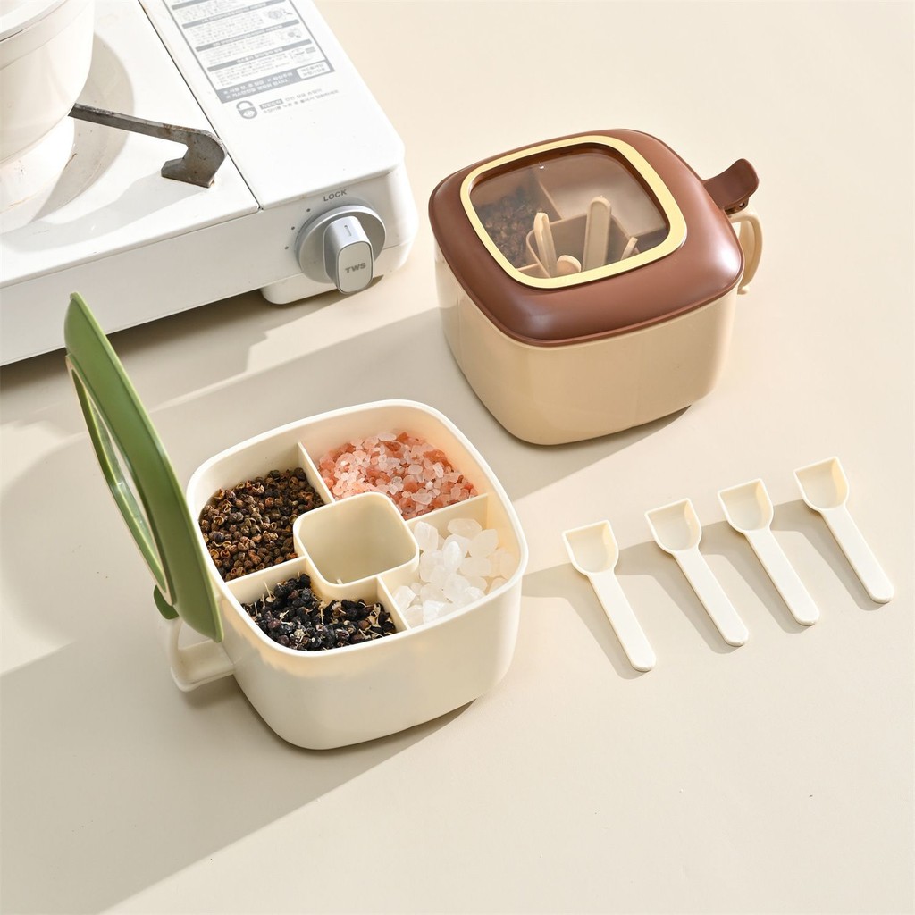 Seasoning Box All-in-One Multi-Grid Seasoning Box Combination Set ...