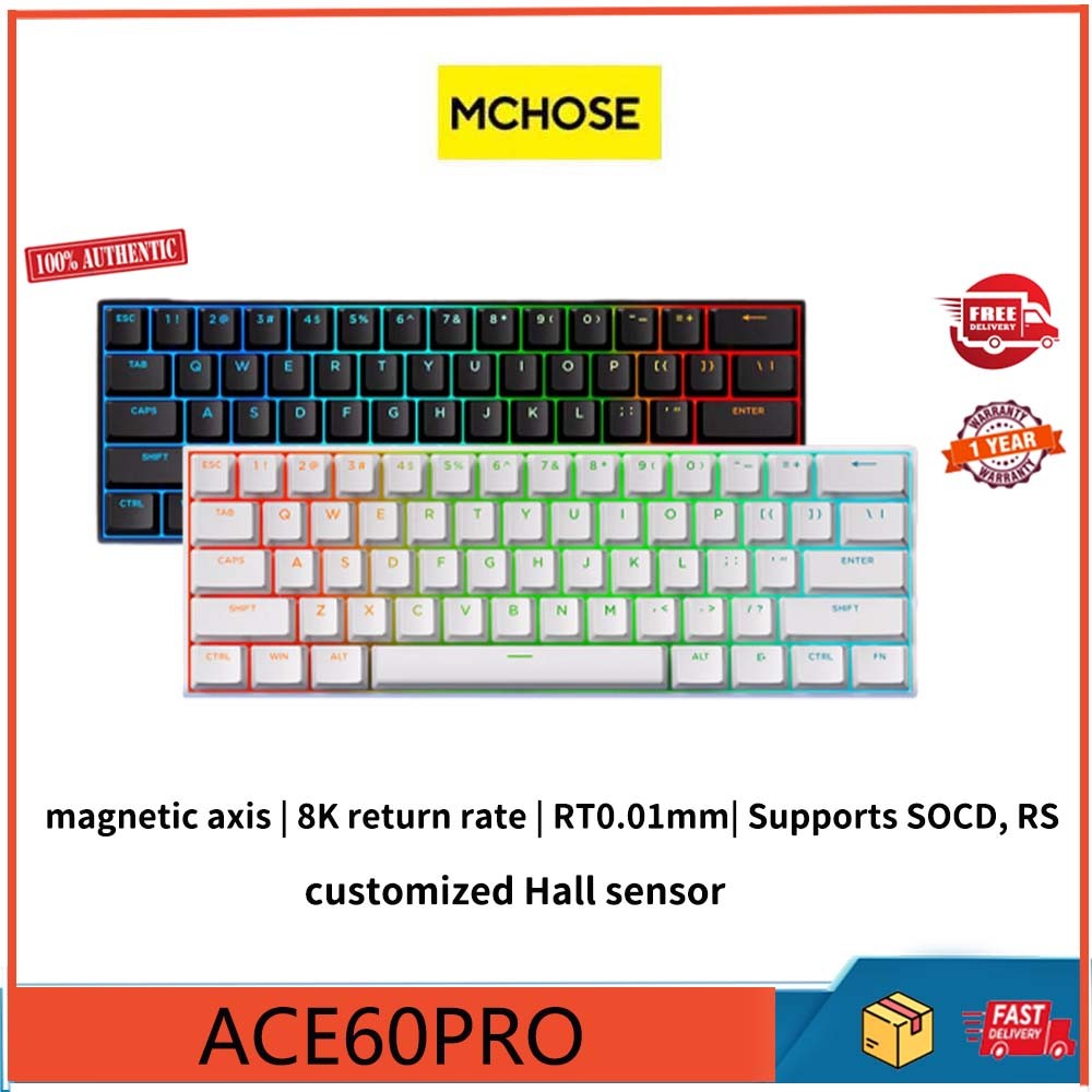 MCHOSE Ace60Pro wired magnetic axis keyboard, customized Hall sensor ...