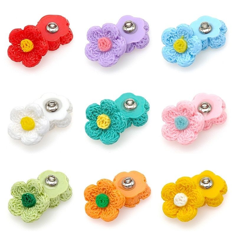 Cartoon small flower colored resin button 110601 | Shopee Malaysia