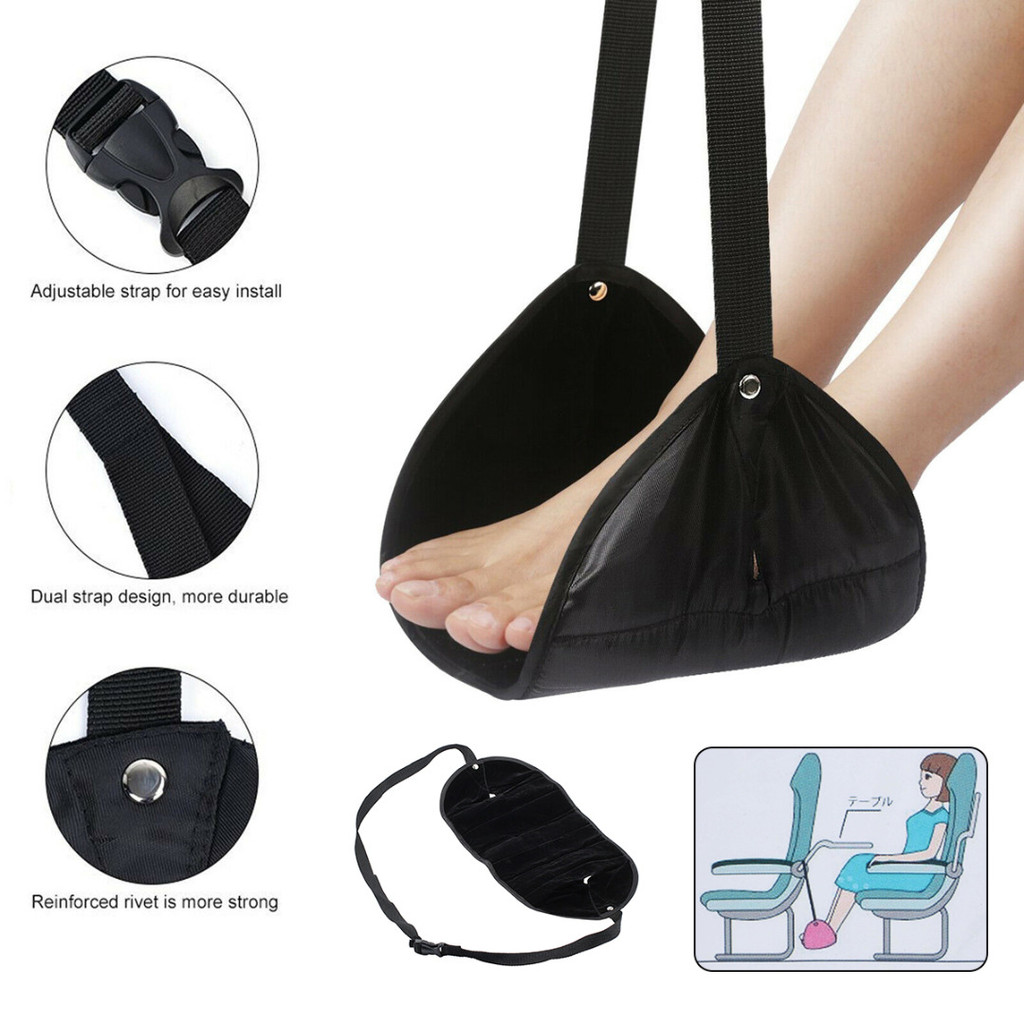 Portable Travel Hang Footrest Mat Office Table Casual Feet Hammock Pad ...