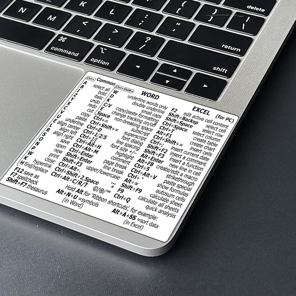 Keyboard Reference Shortcut Cheat Sheet Sticker Easy Adhesive Shortcut ...