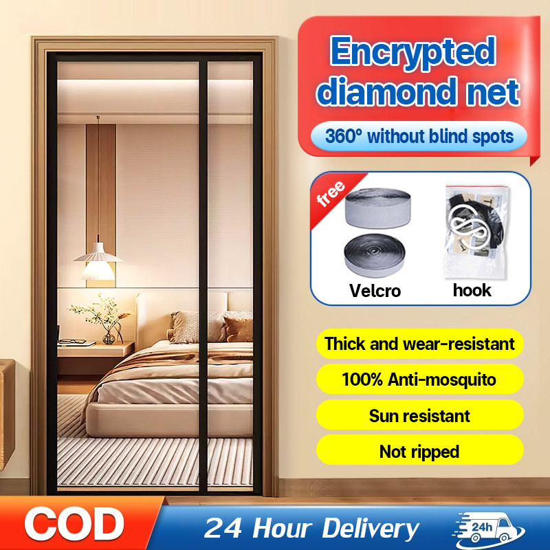 90x210cm Magnetic Screen Door Mesh Net Mosquito Fly Insect magnetic ...