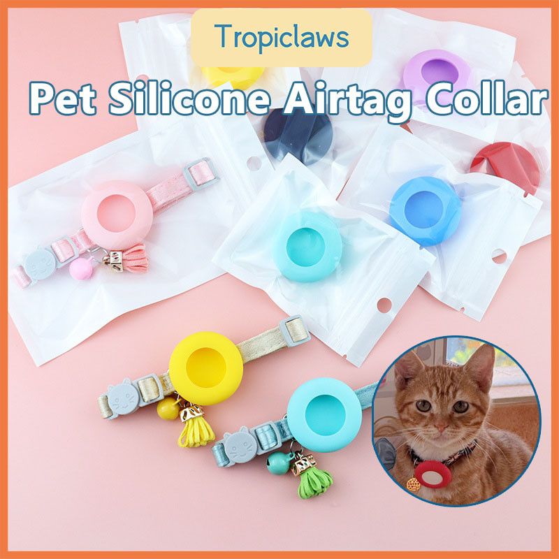 Photo inspiration: Refurbished Brown Cat Dog Leash Reference: Airtag Cat Dog Collar Silicone Anti Lost Adjustable Waterproof With