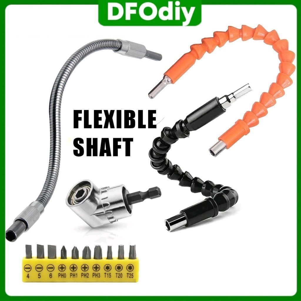 DFOdiy Flexible Shaft Extension Screwdriver Drill Bit Holder 105 Degree ...