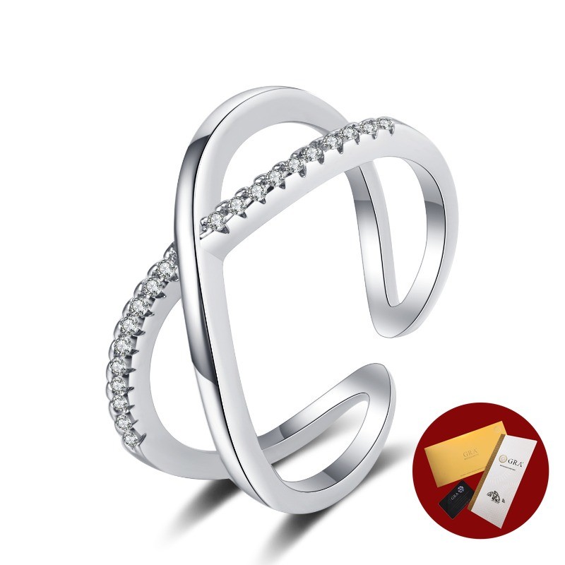 (With Gra Certificate)18K Gold Moissanite Ring Fashion S925 Silver ...