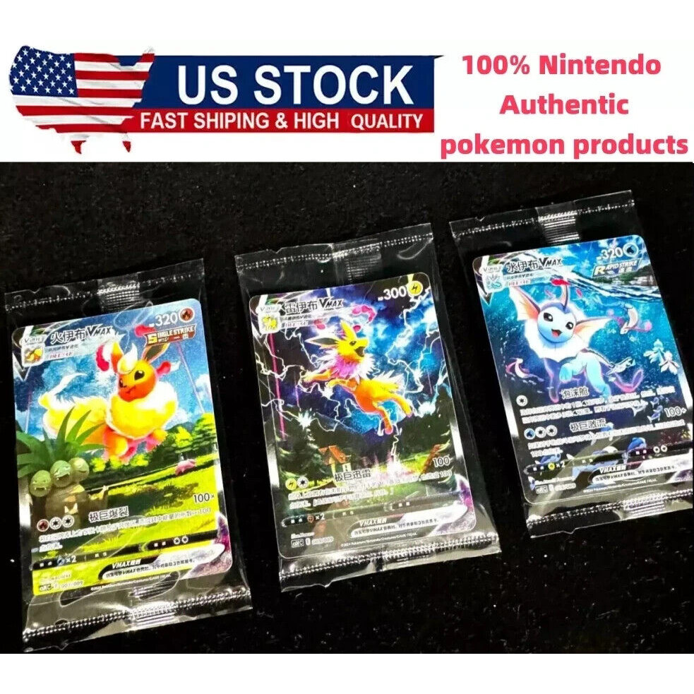 Pokemon TCG S-Chinese Jolteon Flareon Vaporeon Vmax CSHC-003-009 SEALED In Stock - Foto 7