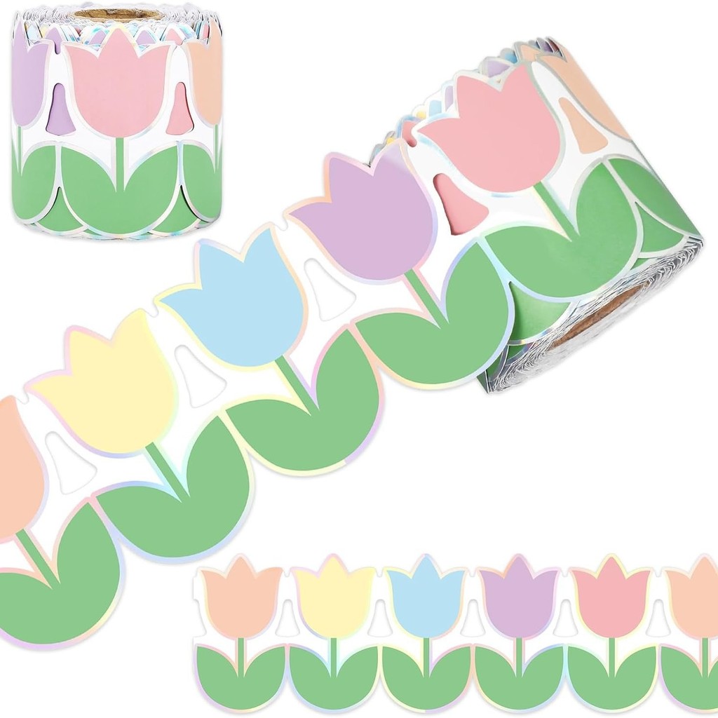 7.5cmX18m Classroom Home Scalloped Border Sticker Bulletin Border ...