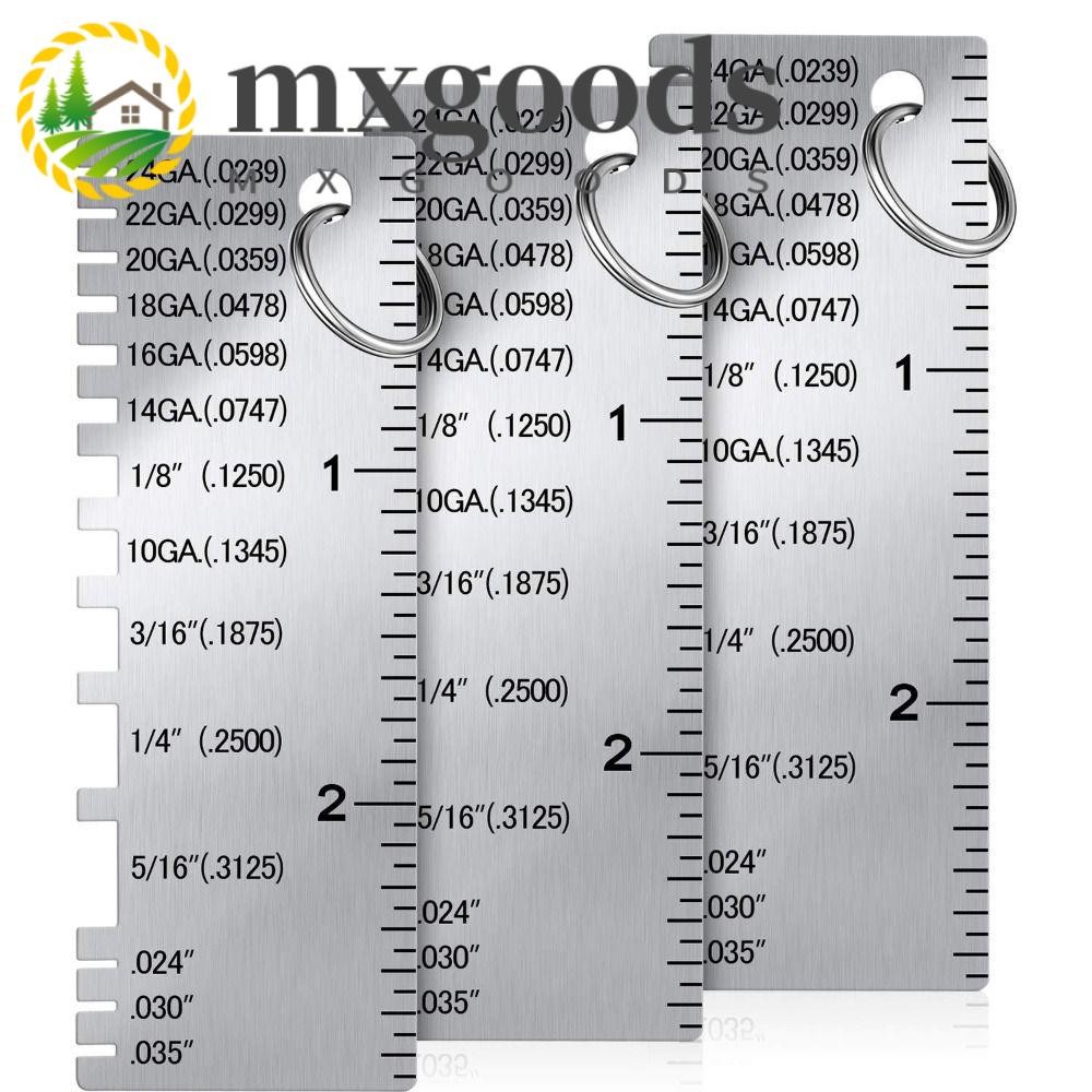 MXGOODS Thickness Ruler Gauge Thickness Measuring Gauge Stainless Steel ...