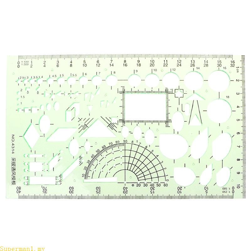 Best Rectangle Circle Shape Geometric Drawing Tool Template Ruler ...