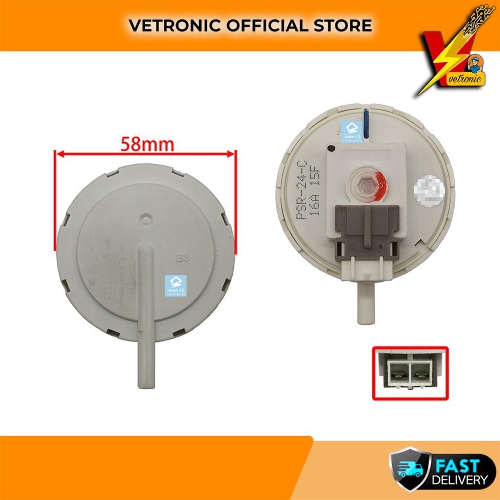 PANASONIC 2 PIN WASHING MACHINE WATER LEVEL PRESSURE SWITCH/WATER LEVEL ...