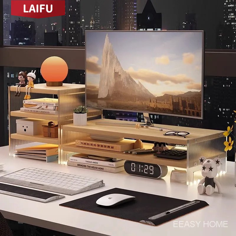 Acrylic Desktop Computer Height Bracket Transparent Stand Desktop ...