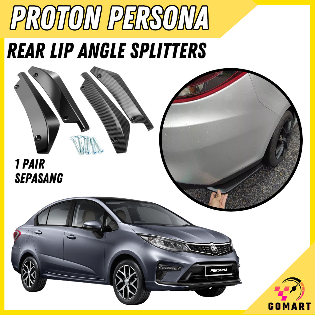 NEW PROTON PERSONA Rear Corner Bumper Lip Skirting Diffuser Splitter ...