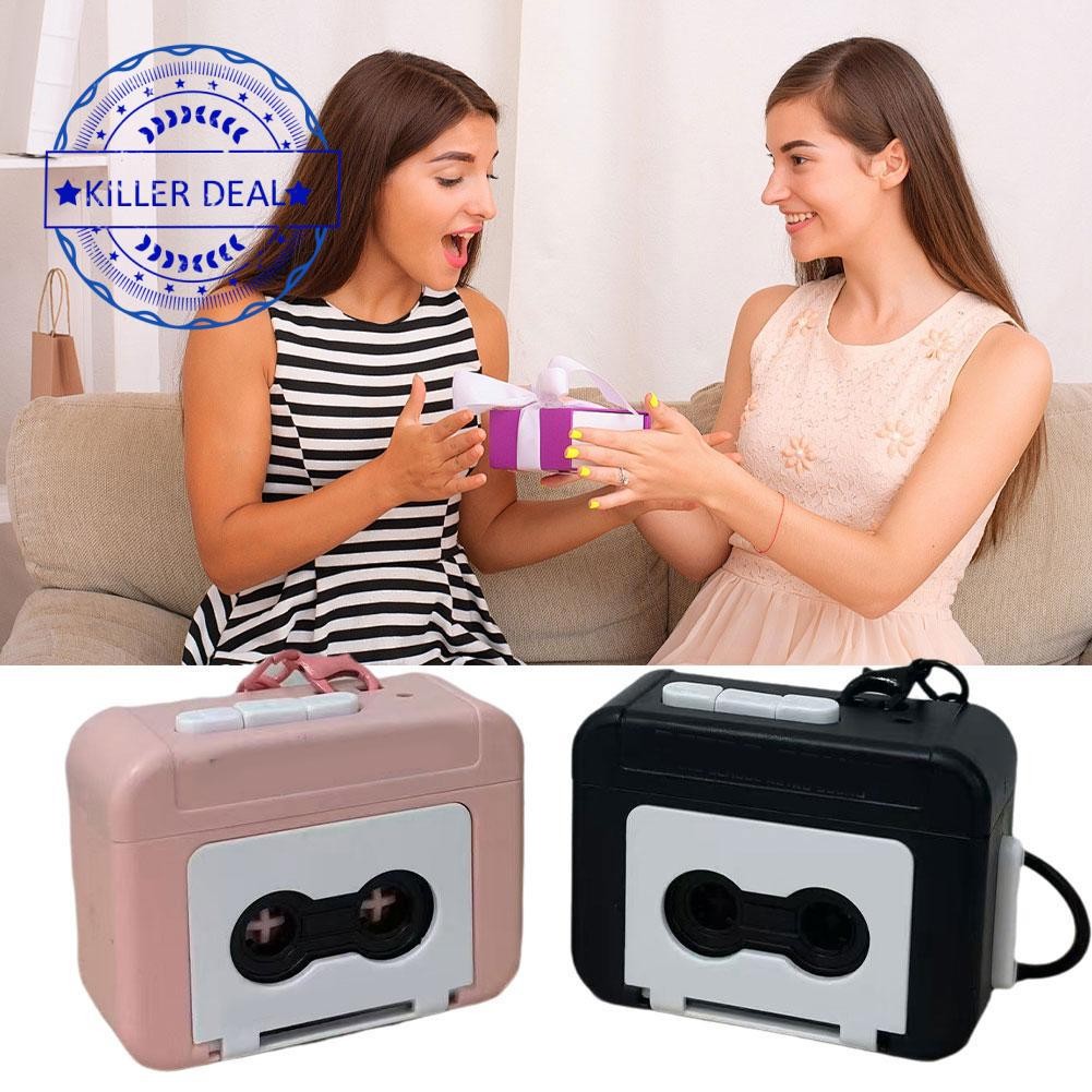 MAELOVE2 Vintage Tape Recorder Keychain Mini Recording Fun Music ...