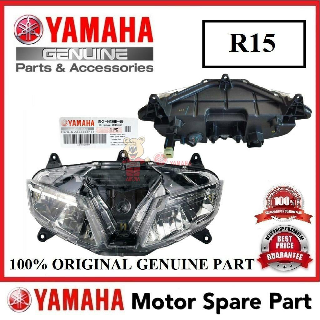 100% ORIGINAL YAMAHA R15 HEAD LAMP ASSY 0 BK6-H4300-00 HEADLAMP LIGHT ...