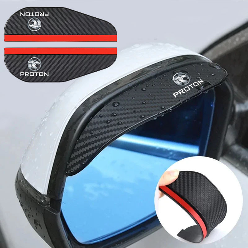 [Ready Stock] 2pcs/set Proton Logo Carbon Fiber Rearview Mirror ...