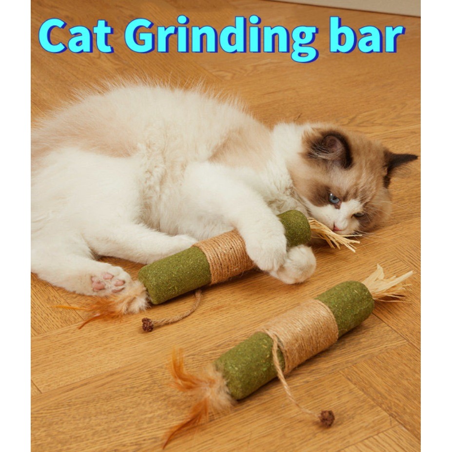 Curated visual reference: Visual Reference: Cat Teething Stick Cat Chew Bite Toy With Feather Bell