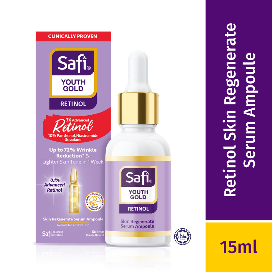 SAFI Youth Gold Retinol Serum Ampoule 15ml Shopee Malaysia